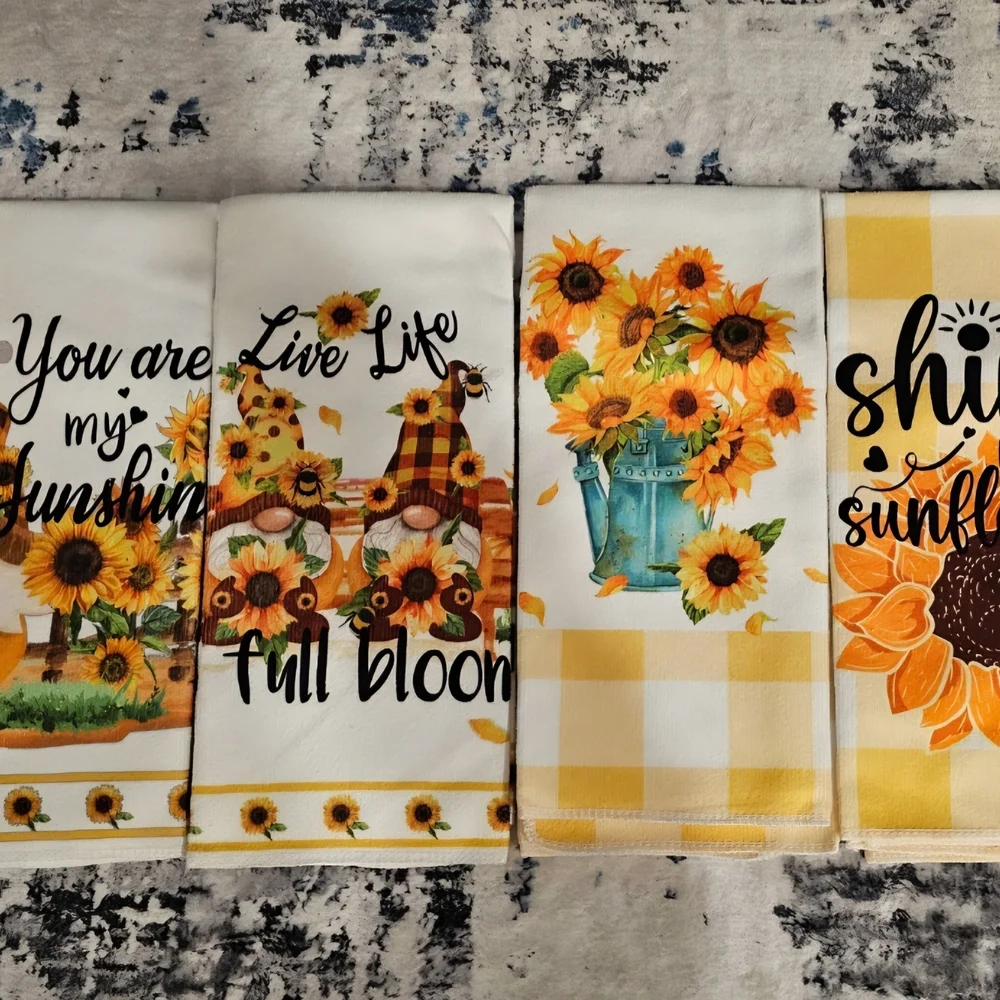 Sunflower Themed Kitchen Towels - Picture 8 of 12